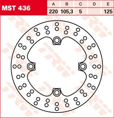 TRW Bremsscheibe starr MST436