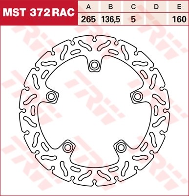 TRW RACING disques de frein fixe MST372RAC