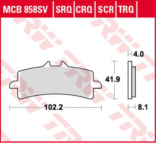 TRW disc brake pads MCB858SRT