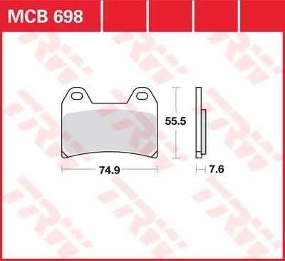 TRW plaquette de frein à disque MCB698