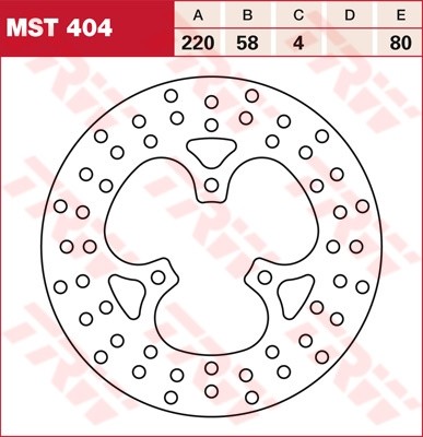 TRW brake disc fixed MST404
