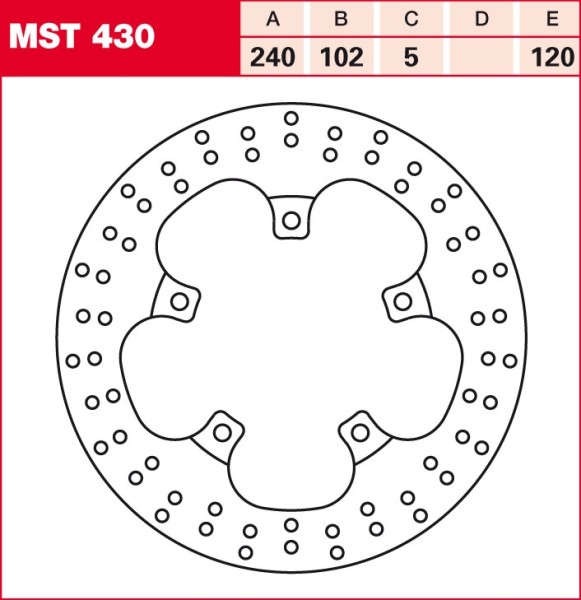 TRW brake disc fixed MST430
