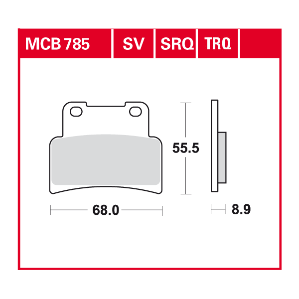TRW plaquette de frein à disque MCB785SV