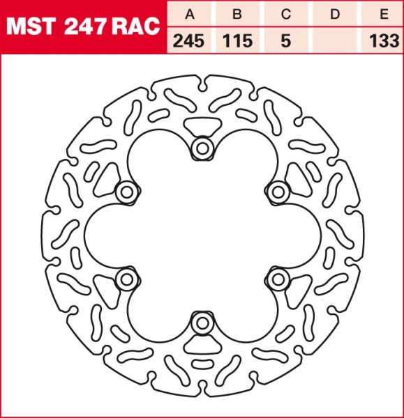 TRW disques de frein fixe MST247RAC