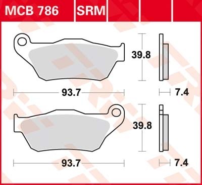 TRW disc brake pads MCB786SRM