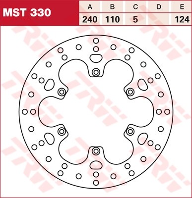 TRW brake disc fixed MST330