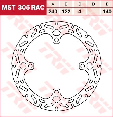 TRW RACING disques de frein fixe MST305RAC