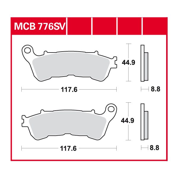TRW disc brake pads MCB776SV