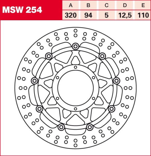 TRW brake disc floating MSW254