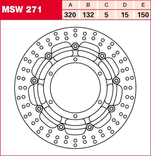 TRW brake disc floating MSW271