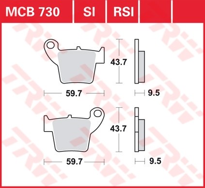 TRW disc brake pads MCB730RSI