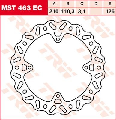 TRW Bremsscheibe starr MST463EC