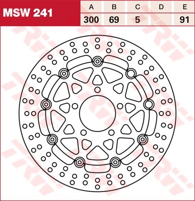 TRW brake disc floating MSW241