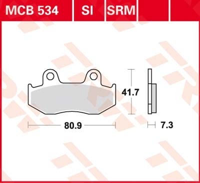 TRW disc brake pads MCB534SRM