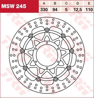 TRW brake disc floating MSW245