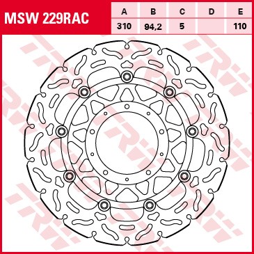 TRW brake disc floating MSW229RAC