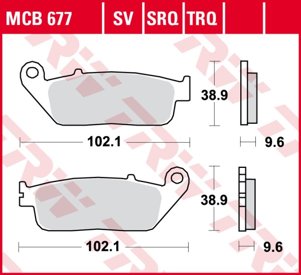 TRW disc brake pads MCB677