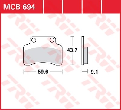 TRW plaquette de frein à disque MCB694