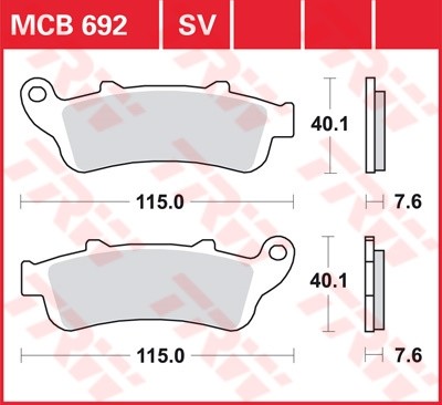 TRW disc brake pads MCB692