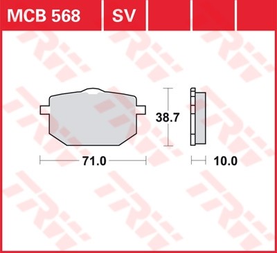 TRW disc brake pads MCB568SV