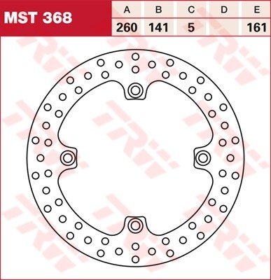 TRW disques de frein fixe MST368