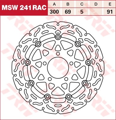 TRW RACING brake disc floating MSW241RAC