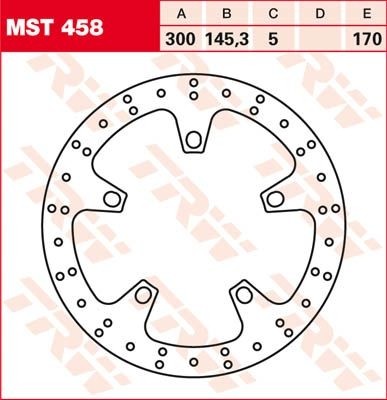 TRW Bremsscheibe starr MST458