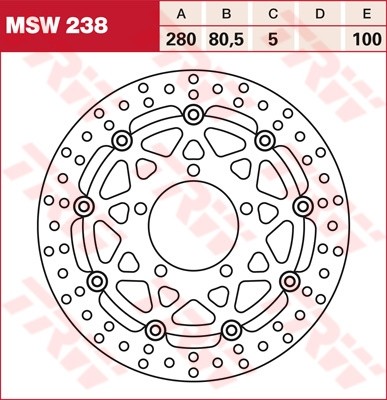 TRW disques de frein flottant MSW238