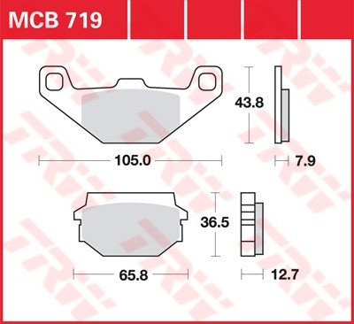 TRW plaquette de frein à disque MCB719