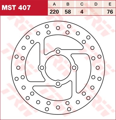 TRW brake disc fixed MST407