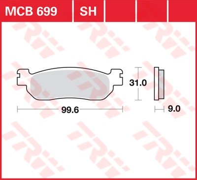 TRW plaquette de frein à disque MCB699