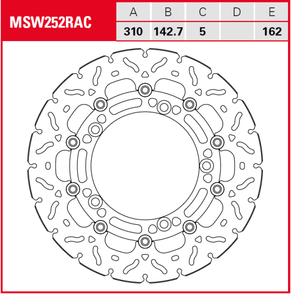 TRW brake disc floating MSW252RAC