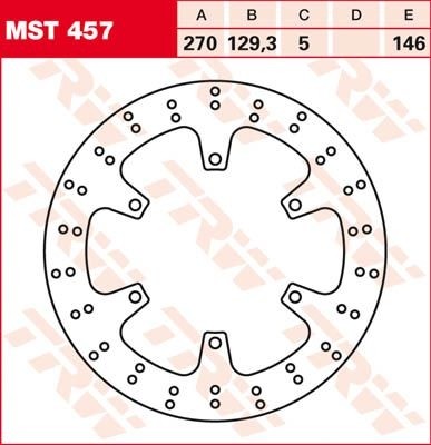 TRW disques de frein fixe MST457