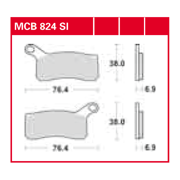 TRW disc brake pads MCB824SI