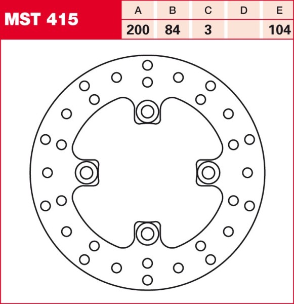 TRW disques de frein fixe MST415