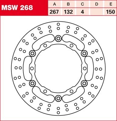 TRW brake disc floating MSW268
