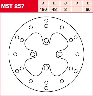 TRW brake disc fixed MST257