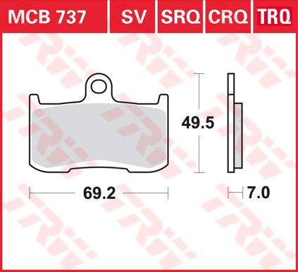TRW plaquette de frein à disque MCB737CRQ