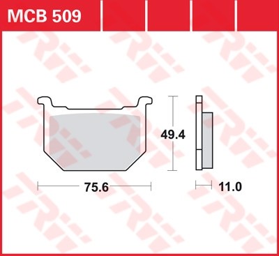 TRW plaquette de frein à disque MCB509