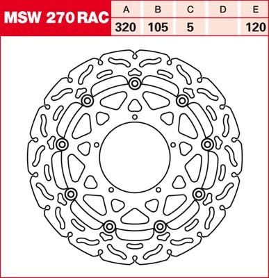TRW RACING disques de frein flottant MSW270RAC