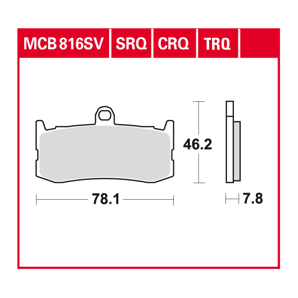 TRW disc brake pads MCB816SV