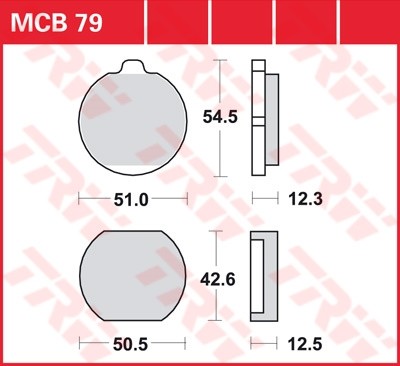 TRW plaquette de frein à disque MCB079