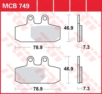 TRW disc brake pads MCB749