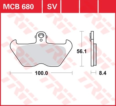 TRW plaquette de frein à disque MCB680SV