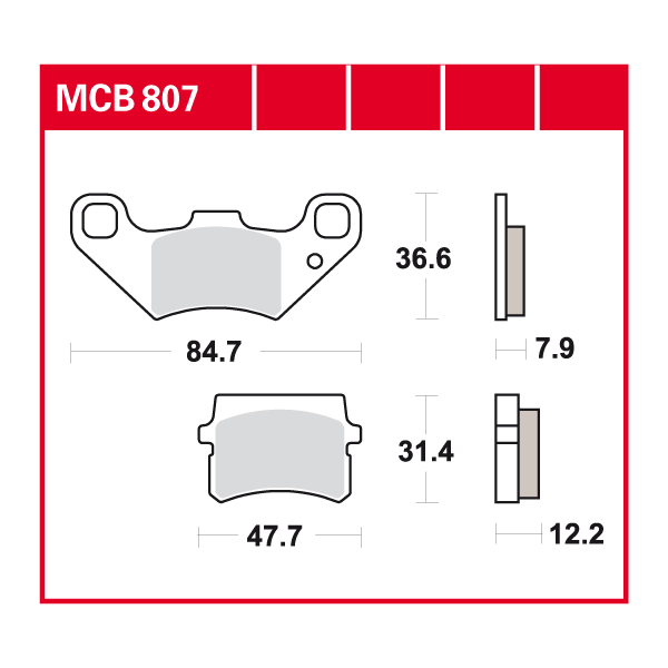 TRW disc brake pads MCB807