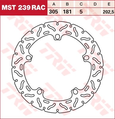 TRW RACING brake disc fixed MST239RAC