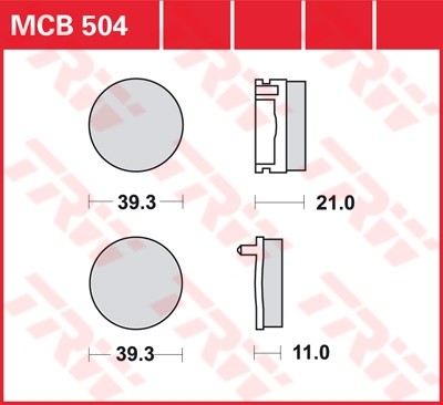 TRW plaquette de frein à disque MCB504