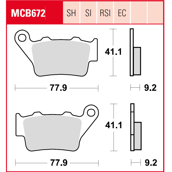 TRW disc brake pads MCB672EC