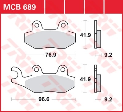 TRW plaquette de frein à disque MCB689