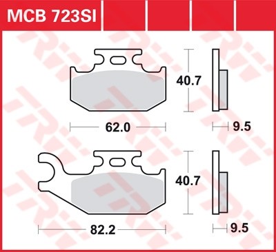 TRW disc brake pads MCB723SI